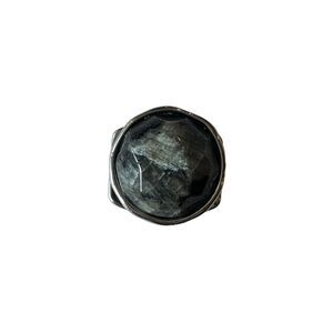 Keep Collective Round Larkivite Black Silver Wishing Stone Charm